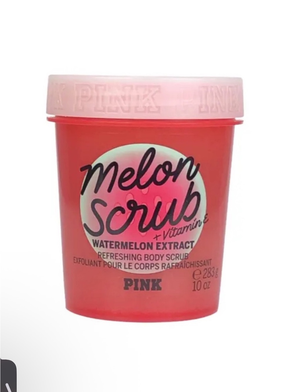 VICTORIAS SECRET PINK MELON REFRESHING BODY SCRUB EXFOLIANT VITAMIN E  10 oz NEW